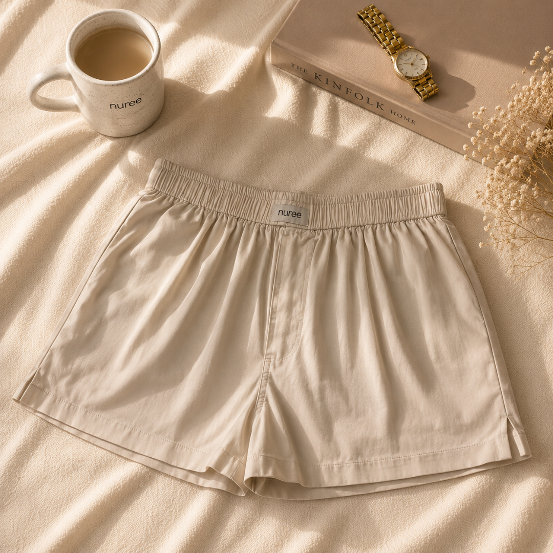 Beige And Plum - Pack of Two